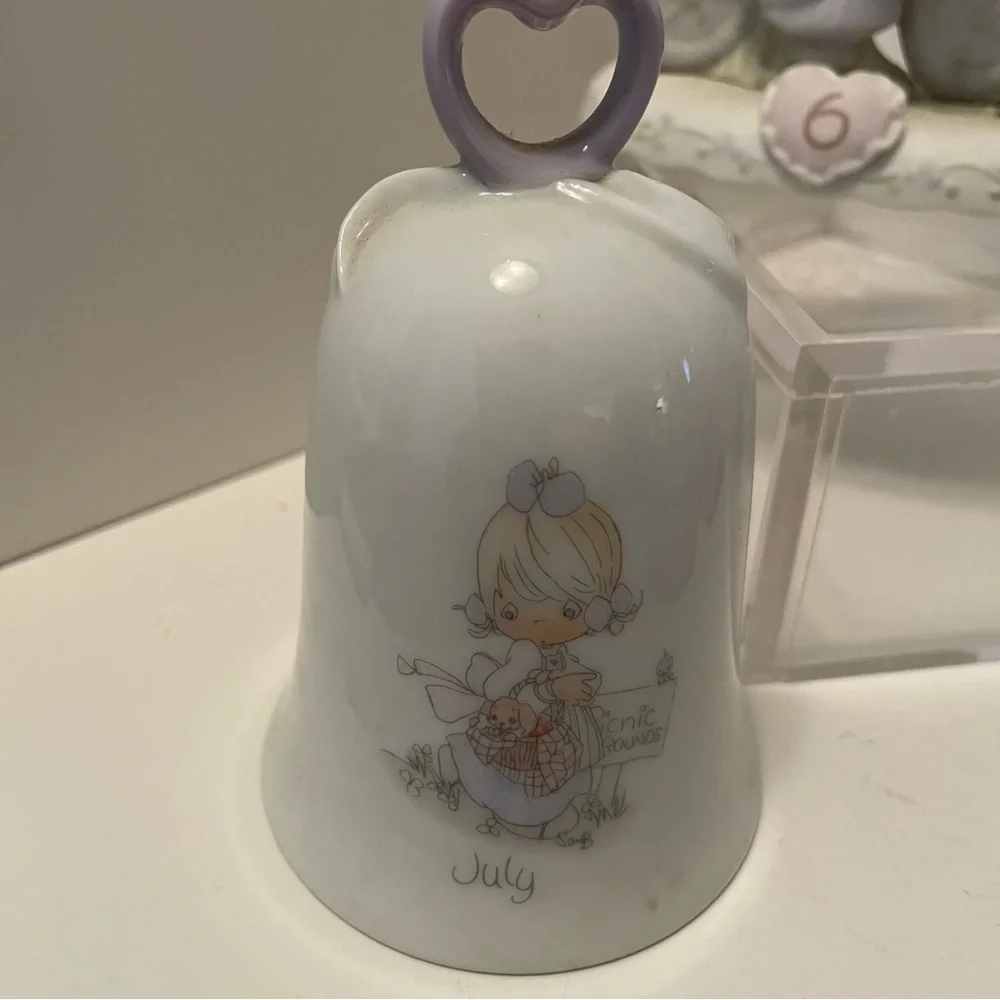 Vintage‎ Precious Moments Items Lot Of 5 Bell,Box,Frame,Egg,Figurine